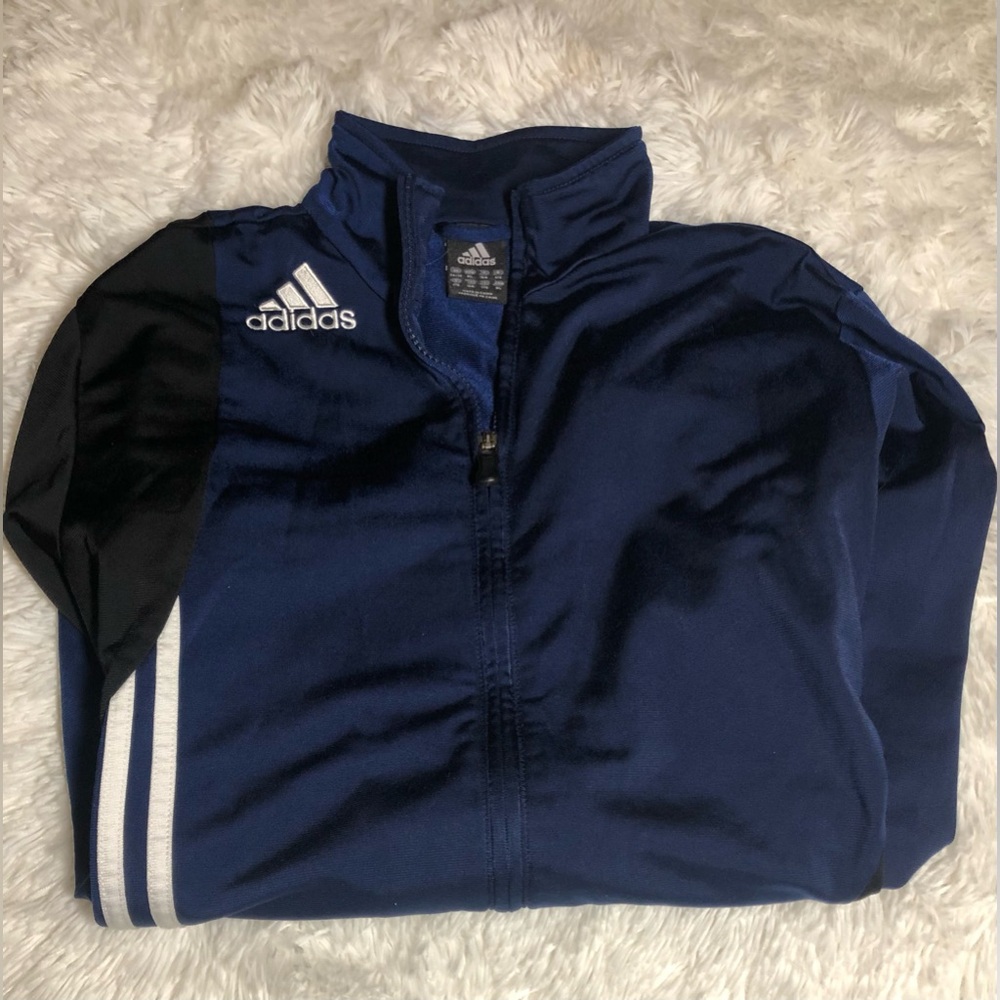 Adidas Zip Up Jacket Sz XL Blue & Black